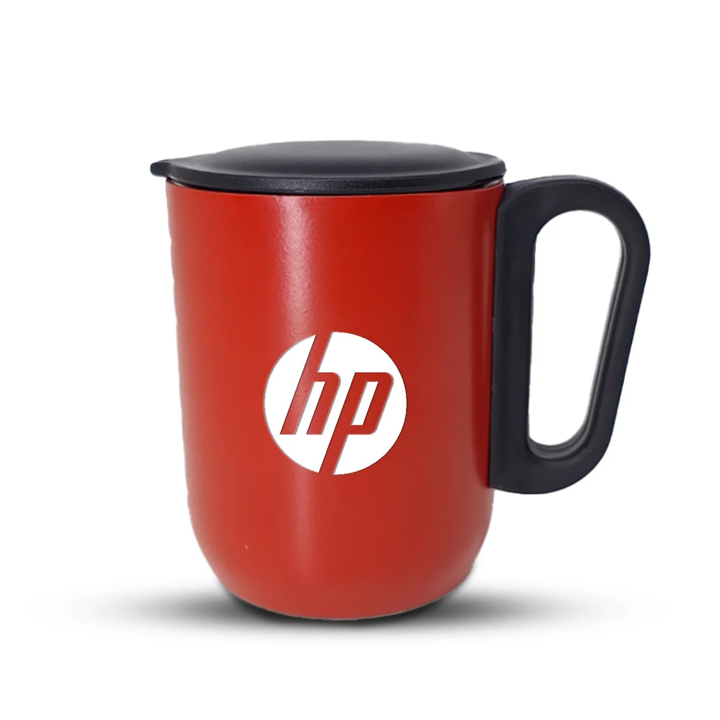 Elegant Red Coffee Mug with Spill-Resistant Lid Img 2
